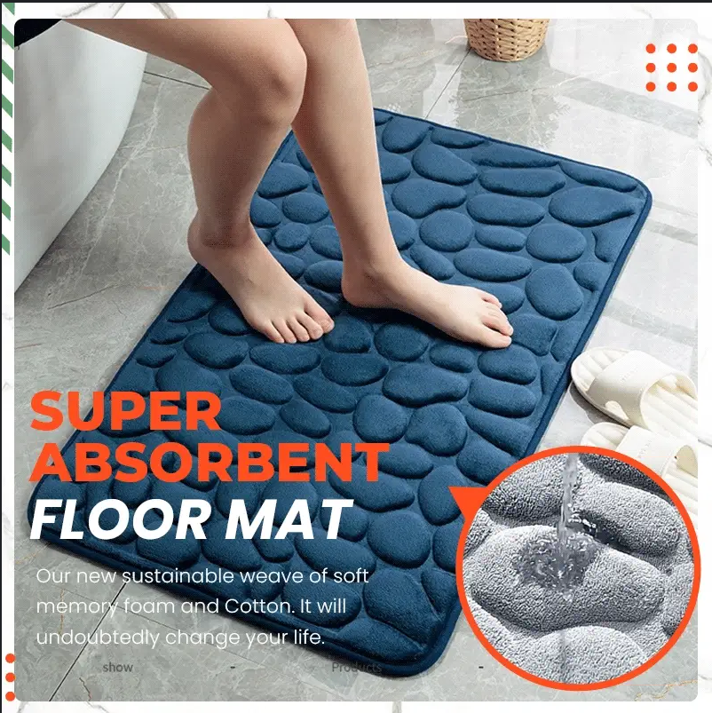 🛁 NOW 50% OFF! Memory Foam Bath Mat – Non-Slip & Super Absorbent | Soft, Comfortable & Quick-Drying | Soft-Stone Design ✨