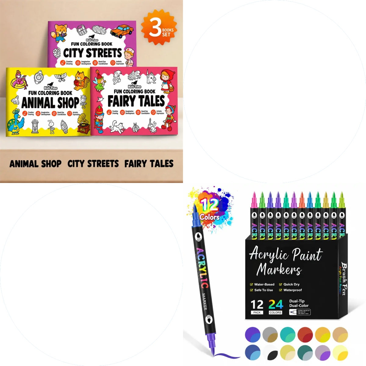 Kids Tracing & Coloring Book Set