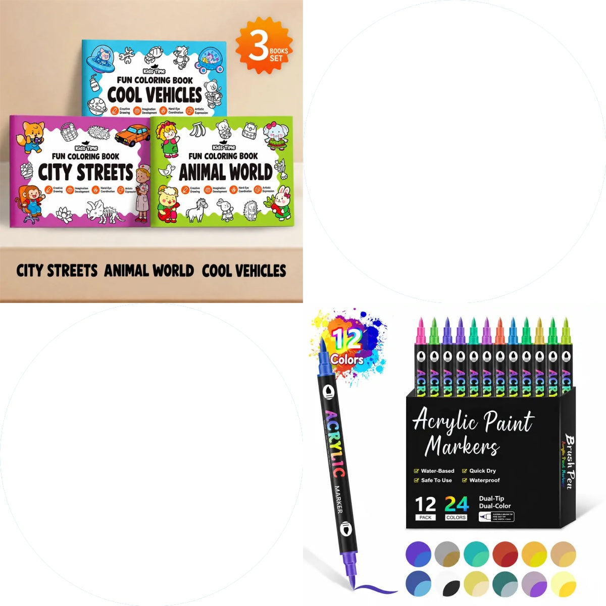 Kids Tracing & Coloring Book Set