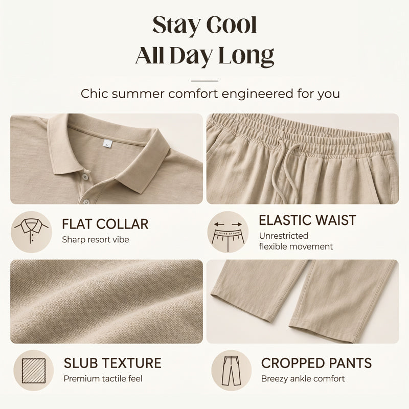 💥 50% OFF 👚Men's Linen Shirt and Casual Pants Set