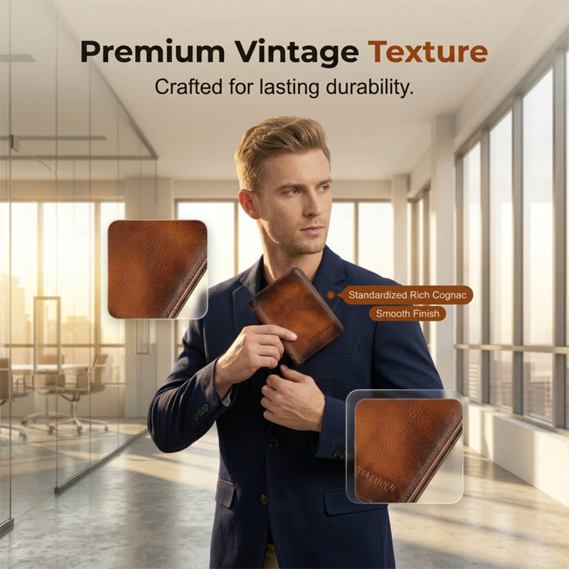 💼 FLASH 50% OFF SALE! Minimalist RFID Blocking Leather Wallet for Men – Slim Genuine Cowhide Wallet for Everyday Carry