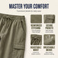 Men Summer Linen Set Loose Shirt and Cargo Shorts Two Piece Outfit