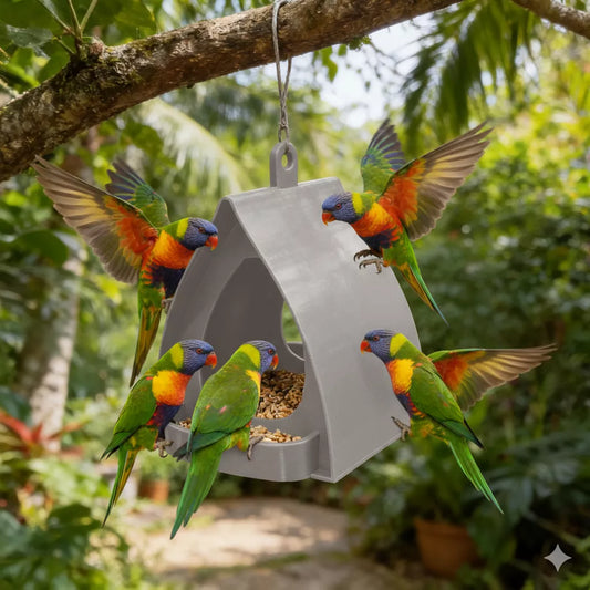 📢📢50%  OFF !! ⏰Hanging Bird Feeder for Garden with Roof