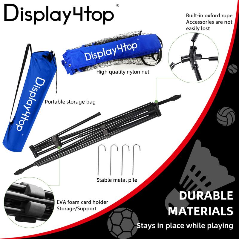 Portable Badminton & Tennis Net Set – Adjustable 3–6m Width, Easy Setup