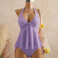 Women’s Peplum Halter Tankini Set