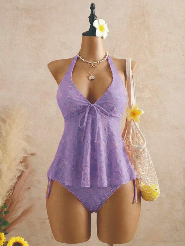 Women’s Peplum Halter Tankini Set