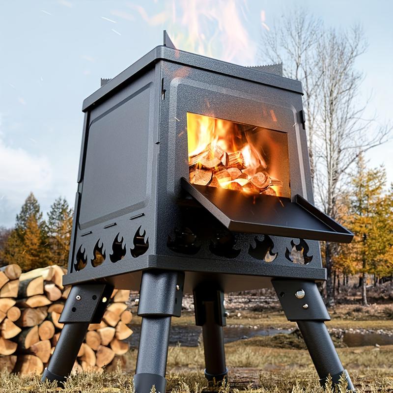 ⏳Time-Limited Special⏰🏕️Portable Wood Burning Rocket Stove – 16 vent holes create super-efficient airflow, boils water in minutes. Heavy-duty cast iron holds heat – no more waiting around for a cuppa! ☕✨
