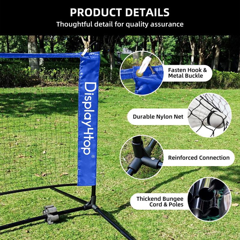 Portable Badminton & Tennis Net Set – Adjustable 3–6m Width, Easy Setup
