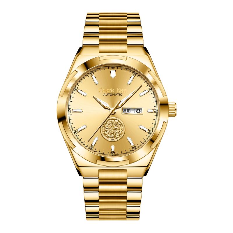 Calonic Kien Men's Luxury Swiss Automatic Gold Watch