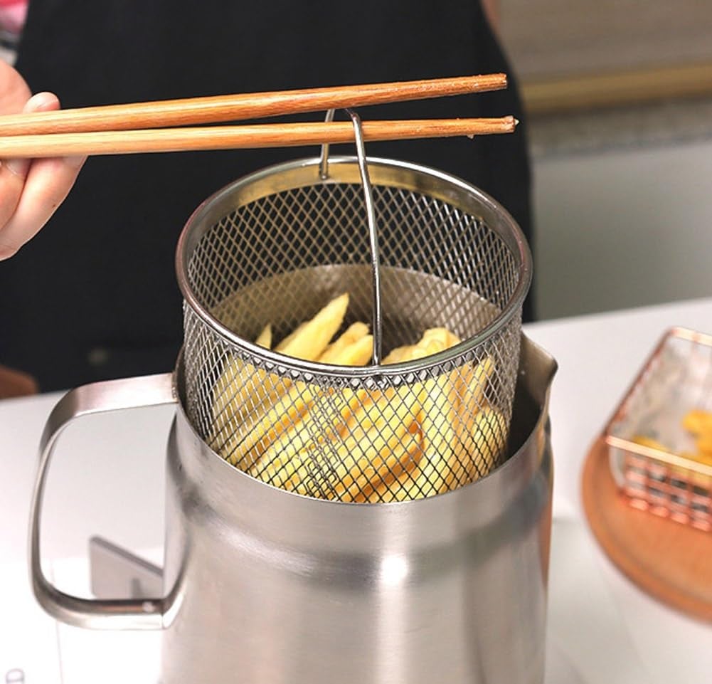 Strain & Reuse Oil Instantly! 2-in-1 Stainless Oil Strainer Pot