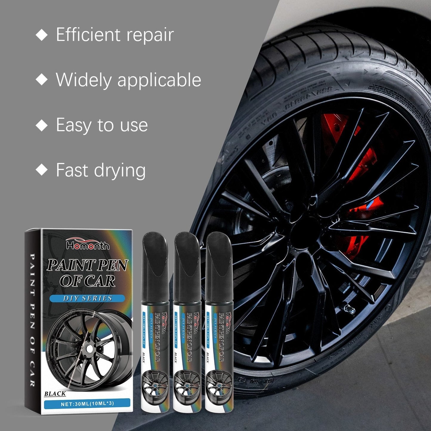 📢📢50% OFF !! ⏰ Magic Car Scratch Repair Pen – Fix Rim Scratches in Minutes – Permanent & No-Drip Formula 🛠️