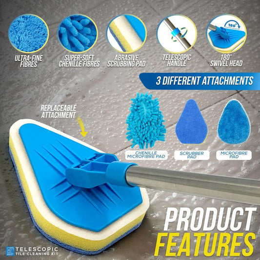 Multi-Head Telescopic Cleaning Brush