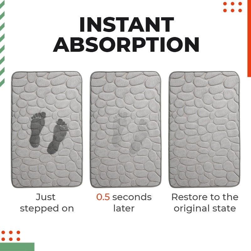 🛁 NOW 50% OFF! Memory Foam Bath Mat – Non-Slip & Super Absorbent | Soft, Comfortable & Quick-Drying | Soft-Stone Design ✨