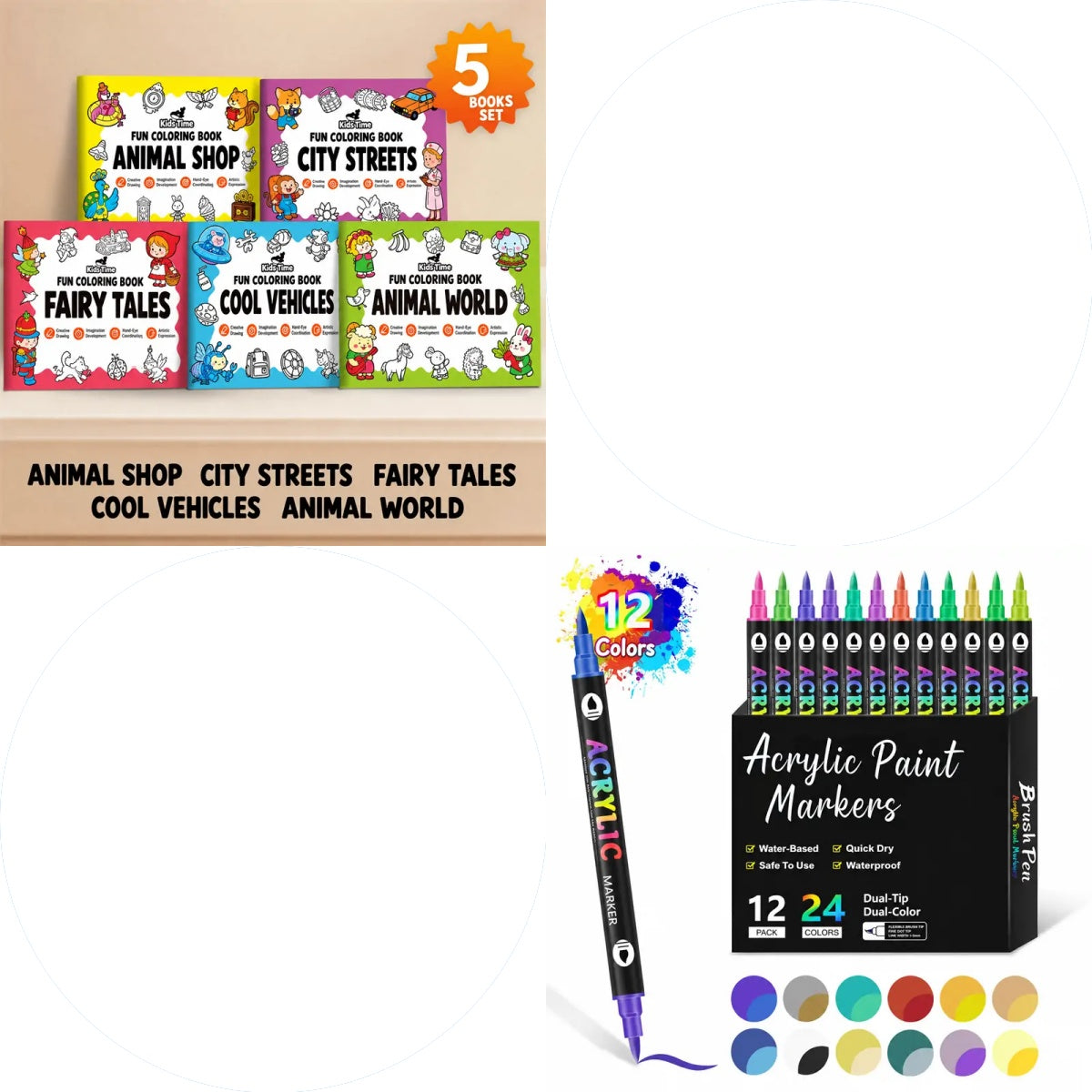 Kids Tracing & Coloring Book Set