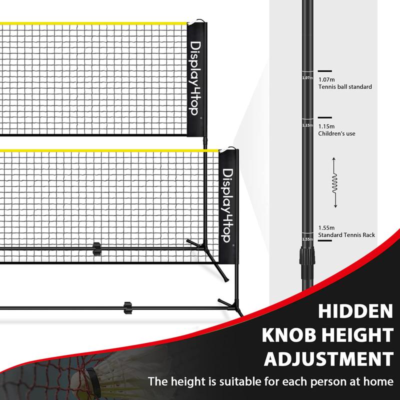 Portable Badminton & Tennis Net Set – Adjustable 3–6m Width, Easy Setup