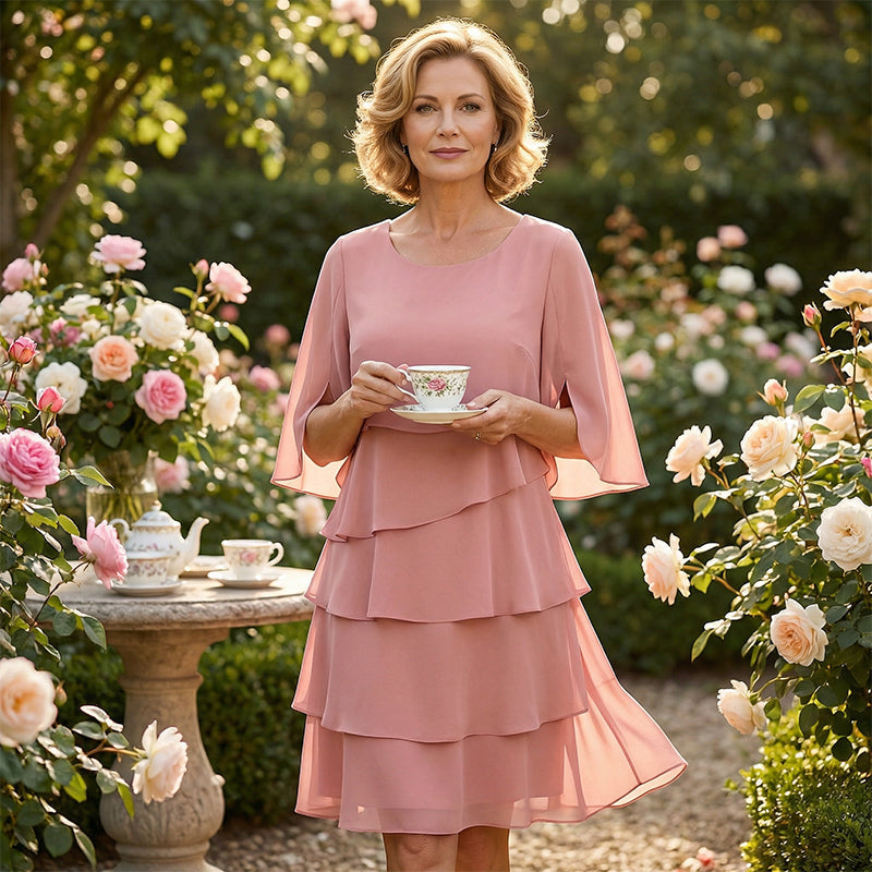 🌸Spring Sale 59% OFF🎁👗Women's Elegant Layered Ruffle Sleeve Dress – Effortless Style for Every Occasion💃