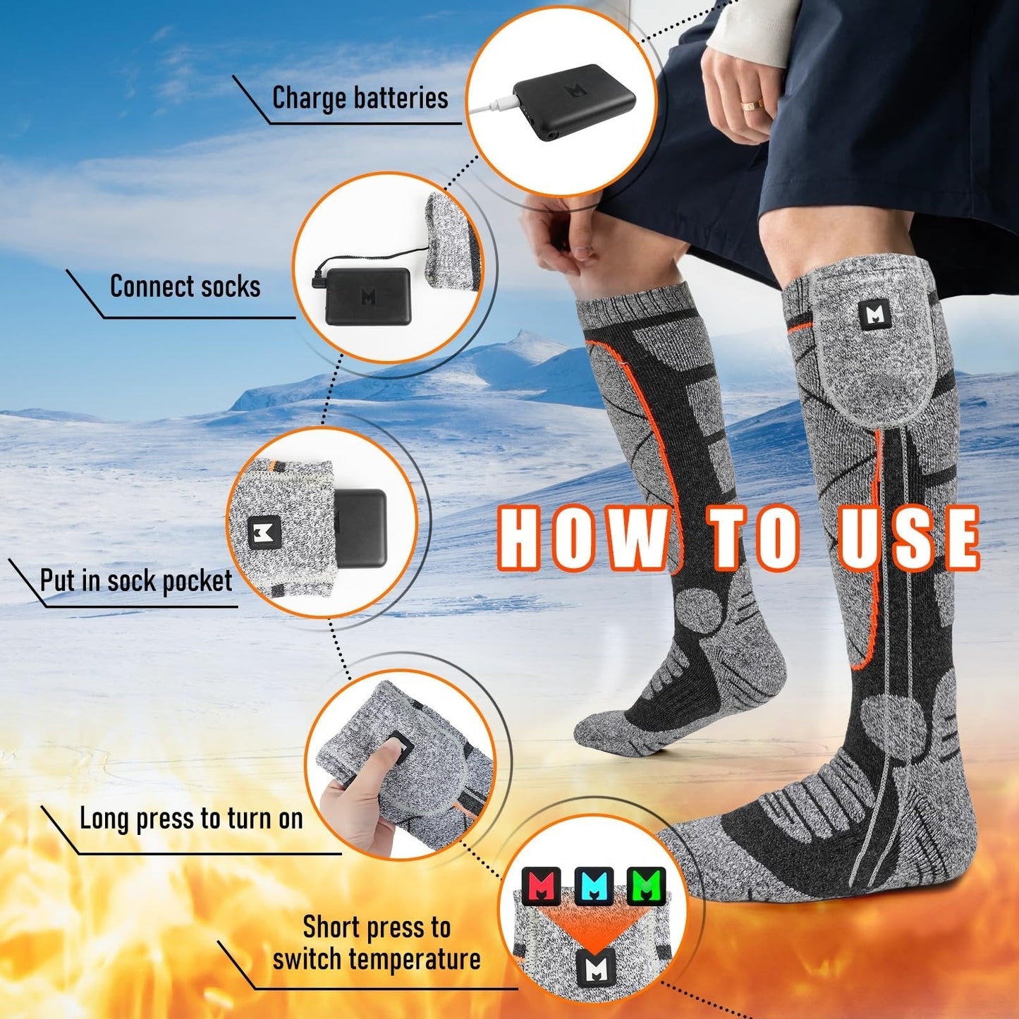 🔥Hot Sale 50% OFF🔥Rechargeable Heated Socks for Men & Women
