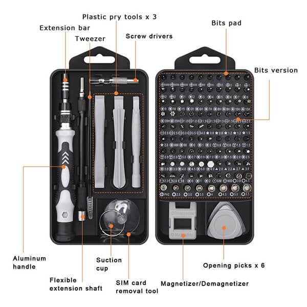 🛠️ 49% OFF NOW! 🧰 Magnetic Screwdriver Set (115 in 1 / 138 in 1) – Precision Bits, Strong Magnetism & Portable Storage Case 🔩