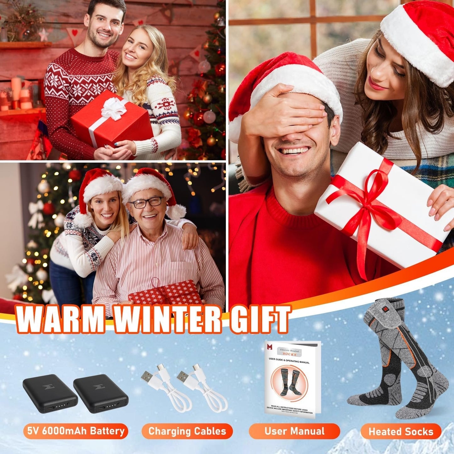 🔥Hot Sale 50% OFF🔥Rechargeable Heated Socks for Men & Women