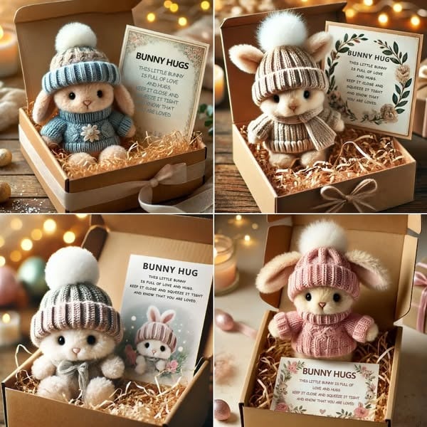 🐇 Easter Sale: 50% OFF！！💥Handmade Mini Bunny Hug Cute Easter Gift🎁