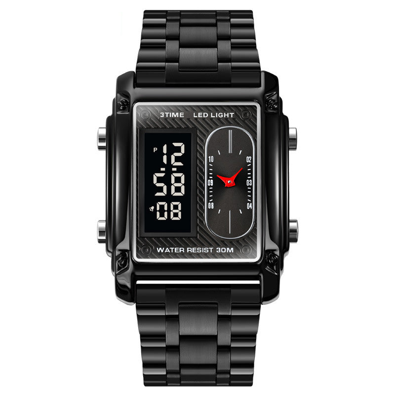 ⏳Limited Time Special 50% OFF💥🎁Men's Square Creative Dual-Movement Multifunctional Sports Watch