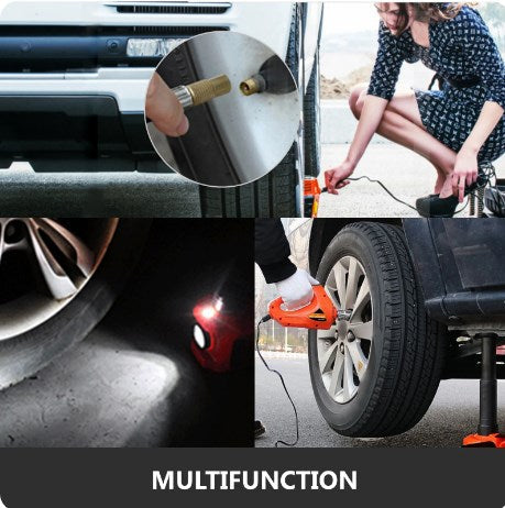 Electric Car Jack, 5 Ton/11023 LBS Hydraulic Car Jack, Portable Car Jack Lifting with Built-in Inflatable Pump and LED Light, Car Jack for SUV MPV Sedan Truck Change Tires Garage Repair