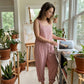 Women's Casual Striped Spaghetti Strap Jumpsuit