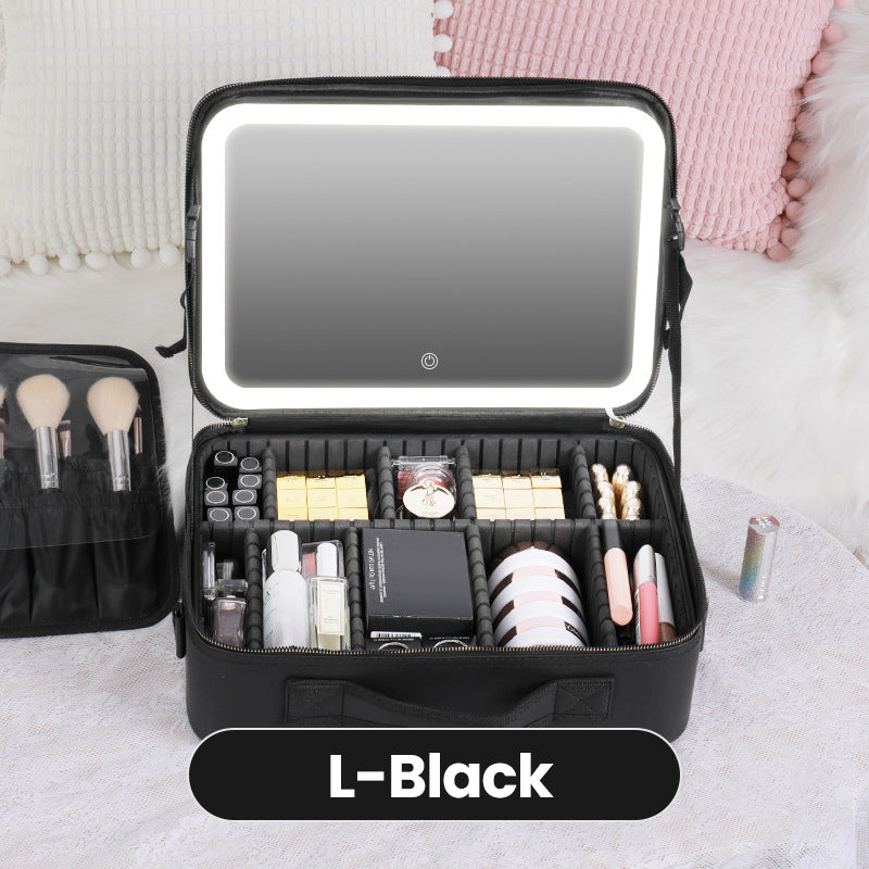 ✨ 50% OFF & Free Shipping ✨ Flawless Makeup Anywhere – Portable LED Mirror Makeup Bag! ✨