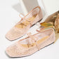 Elegant Mesh Ballet Shoes with Bow