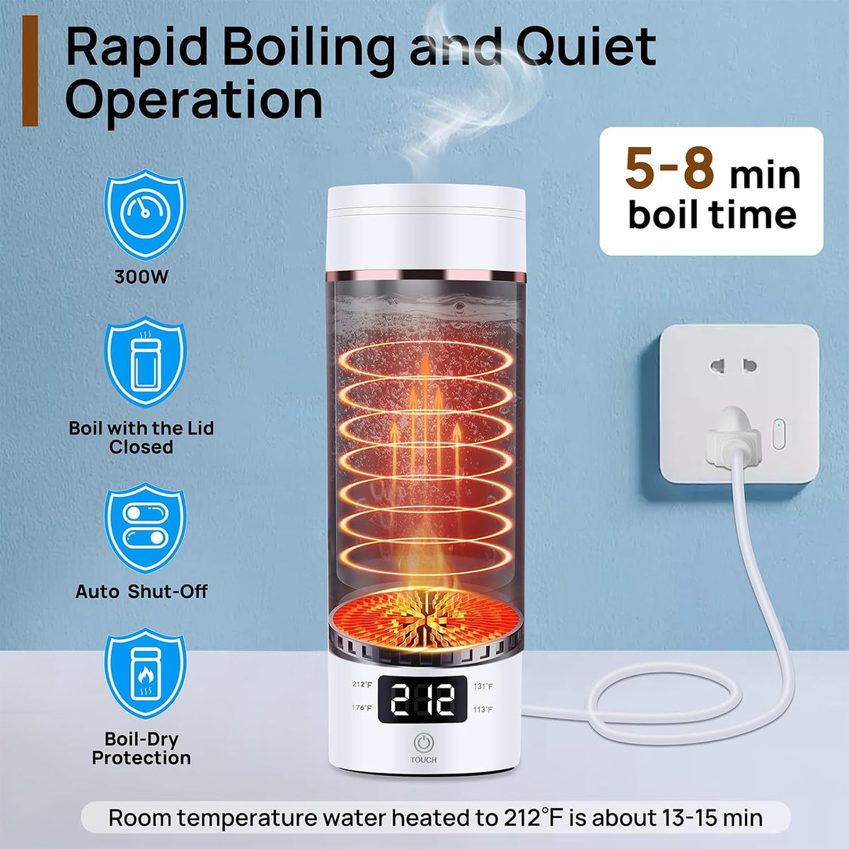 🔥50% OFF💧☕Smart Portable Electric Kettle – Quick Boils & Compact Design, Enjoy Hot Drinks at Home, Office or On the Go ✨