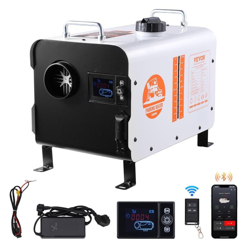 📢📢50% OFF!!⏰8 kW diesel heater, 12 V/24 V all-in-one diesel air heater, Bluetooth app control, remote control and display, CO alarm, rapid heating