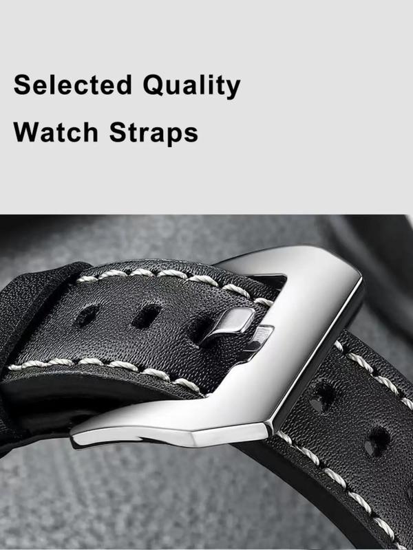 💥Hot Sale 50% Discount⌚Business Fashion Round Dial Leather Strap Analog Mechanical Watch