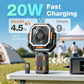 Camping Fan with Detachable Tripod, 30000mAh Rechargeable Fan with LED Lights & 270° Pivot,4 in 1 Cordless Camping Fan, Remote Control Shaking Head Desk Fan for Camping Tent Travel Bedroom Portable Motor summerwins