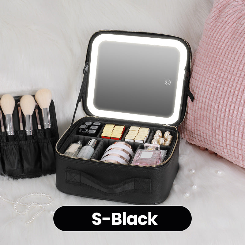 ✨ 50% OFF & Free Shipping ✨ Flawless Makeup Anywhere – Portable LED Mirror Makeup Bag! ✨