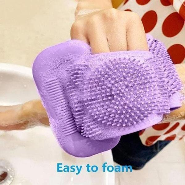 🧼Double-Sided Silicone Back Scrubber, Exfoliating Body Brush Strap, Gentle Bathing Accessory for All Skin Types, Body Brush for Showering, Flexible Silicone Body Brushes