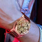 💥Hot Sale 50% Discount⌚Business Fashion Round Dial Leather Strap Analog Mechanical Watch
