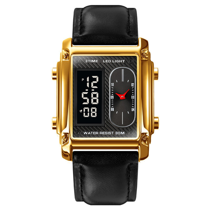 ⏳Limited Time Special 50% OFF💥🎁Men's Square Creative Dual-Movement Multifunctional Sports Watch