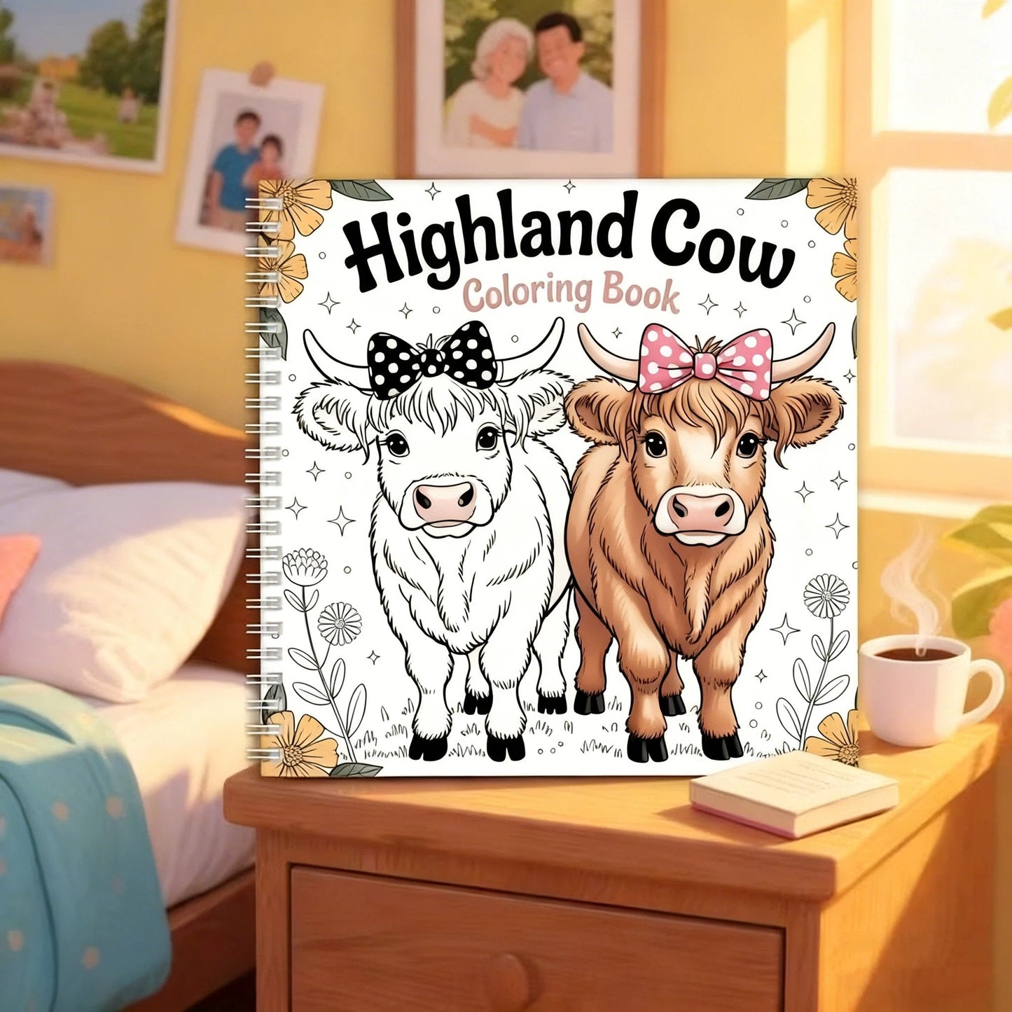 🎄Only ￡11.99!!!🎅2025 Christmas Sale - 50% OFF🐮Highland Cow Coloring Book