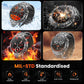 Men's military-style smartwatch with a 1,100-mAh battery, 1.7-inch AMOLED display, LED flashlight, IP68 water resistance, fitness watch with phone functionality, over 110 sport modes, heart rate and sleep tracking, compatible with iOS and Android