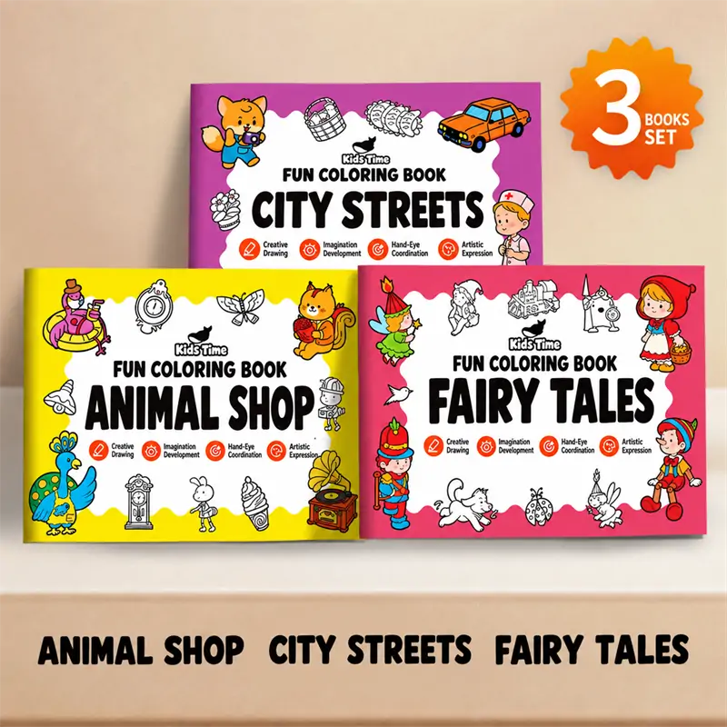 Kids Tracing & Coloring Book Set
