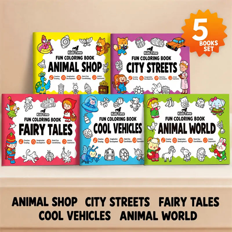 Kids Tracing & Coloring Book Set