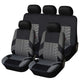 Car Seat Covers for 5 Seats Universal, Fabric Breathable Car Front & Rear Seat Protectors, Airbag Compatible, Full Protection, Fits Most Cars Trucks Vans SUVs, Red Gray Black Blue Seat Covers, Car Decor Gift, Truck Accessories, Car Interior Accessori