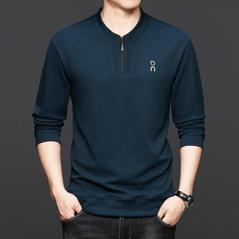 Men's Half-Zip Crew Neck Casual Pullover