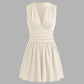 🏖️Summer Cool Deal: ONLY ￡16.99!!🌷👗Women's Sleeveless V-Neck Ruched Waist Romper