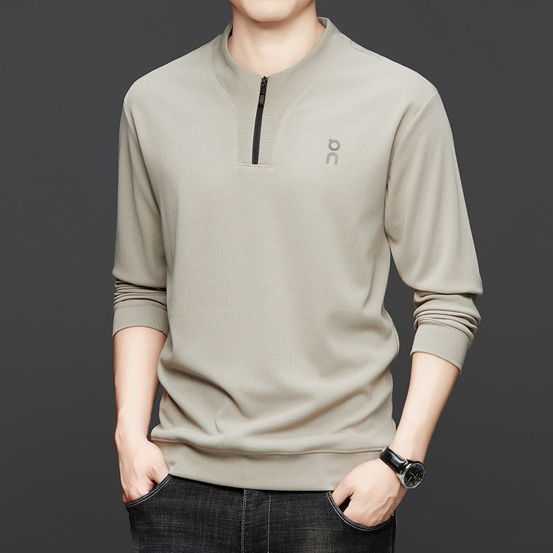 Men's Half-Zip Crew Neck Casual Pullover