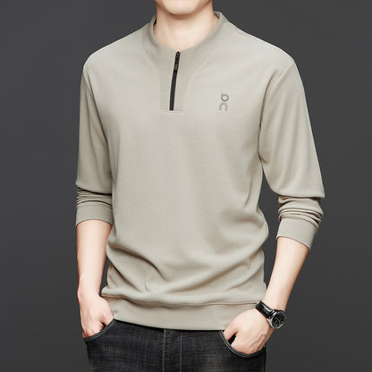Men's Half-Zip Crew Neck Casual Pullover