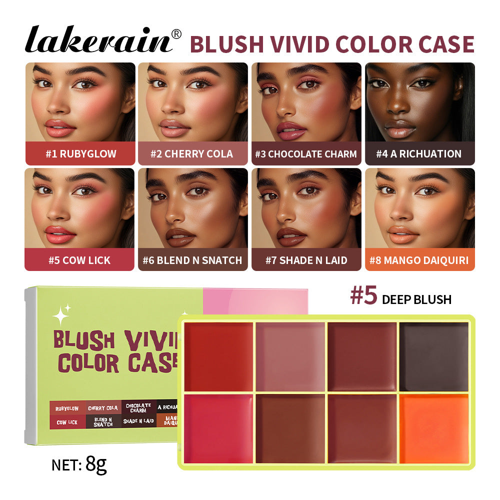 8-Color Blush, Highlighter, and Contour Palette