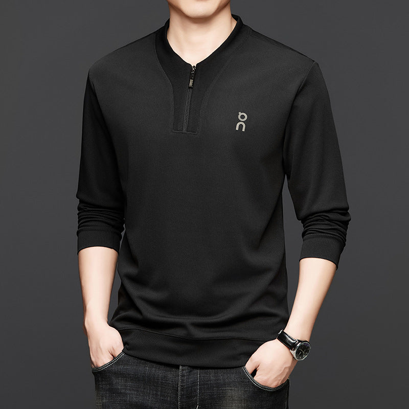 Men's Half-Zip Crew Neck Casual Pullover