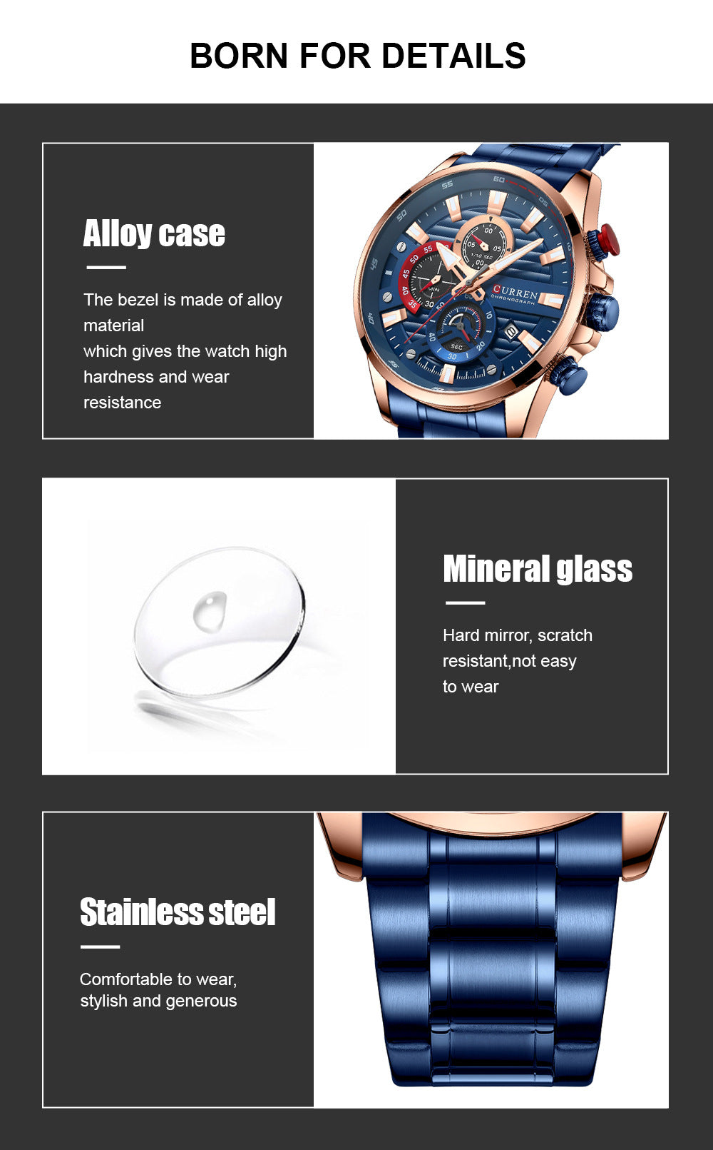 🔥Men's Fashion Classic Multifunctional Steel Band Watch