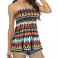 Plus Size Solid Ruffle Hem Shirred Tube Top